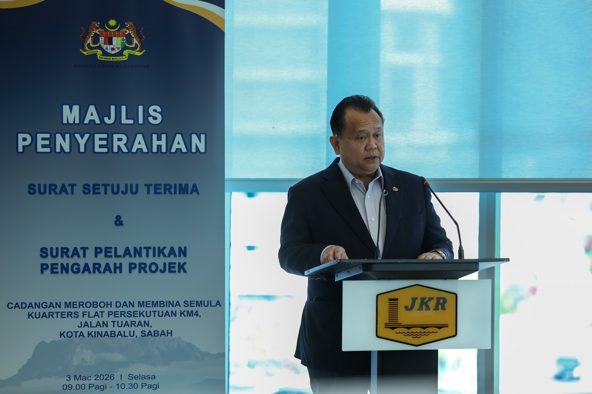 YBM sedang berucap pada majlis tersebut